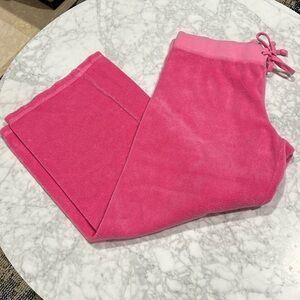Juicy Couture. Hot Pink Terry Cropped Track Pant M